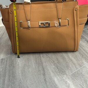 JUSTFAB Elegant Tan Women's Handbag